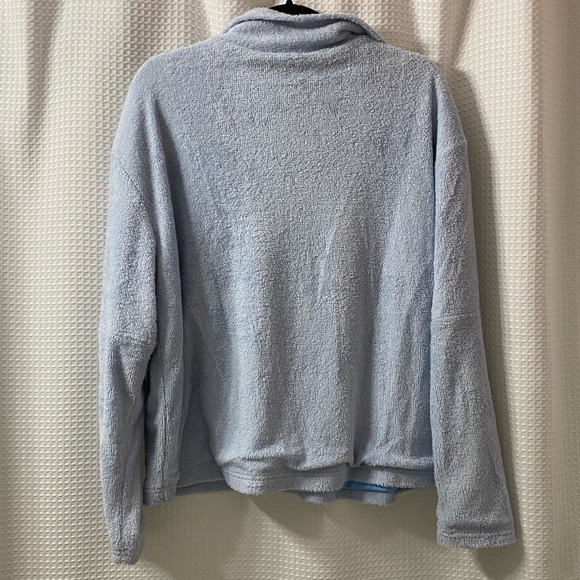 NWOT L&G Terry Fuzzy Quarter Zip - Picture 4 of 7